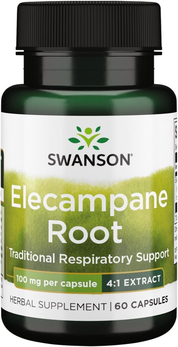 Swanson Full Spectrum Elecampane Root (4:1) 100 mg, 60 Capsules