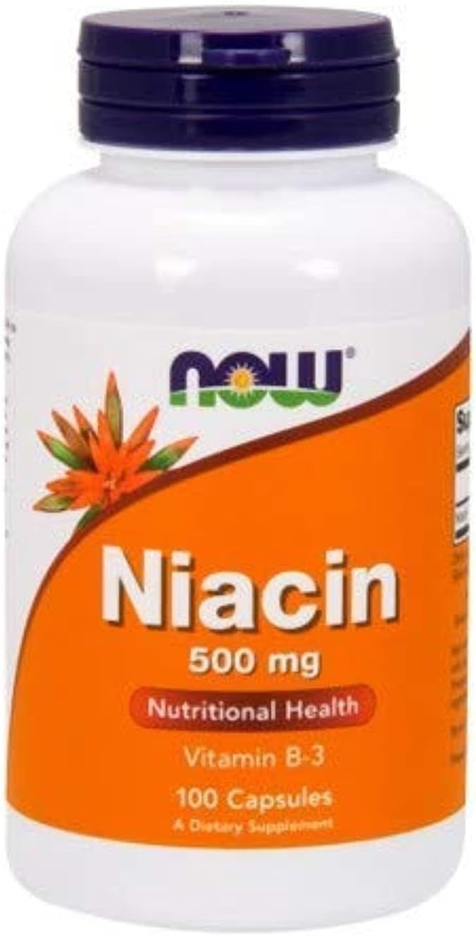NOW Foods Niacin (Vitamin B-3), 500 mg, 100 Capsules