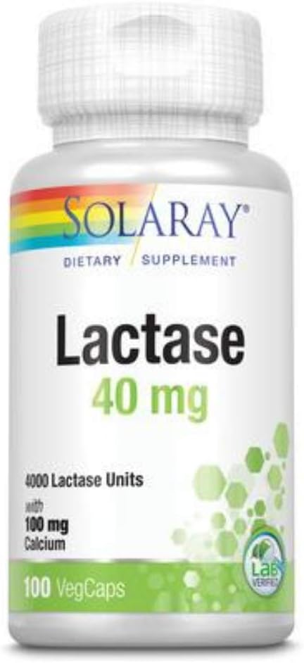 Solaray Lactase Capsules, 40 mg | 100 Capsules