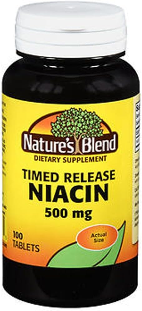 Nature's Blend Niacin Timed Release 250 mg – 100 Tablets