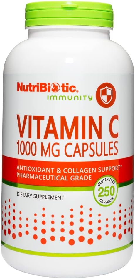 NutriBiotic Vitamin C 1000 mg Capsules, 250 Count