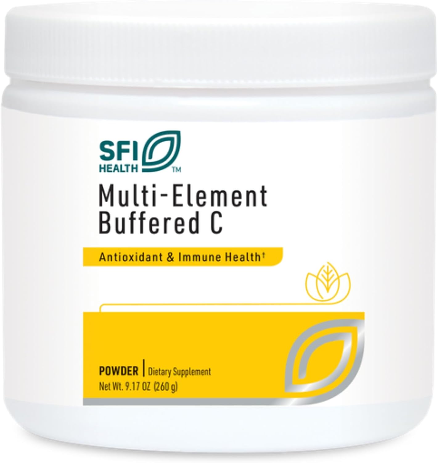 Klaire Labs Multi-Element Buffered C Powder with Quercetin & L-Glutathione - 260 g (65 Servings)
