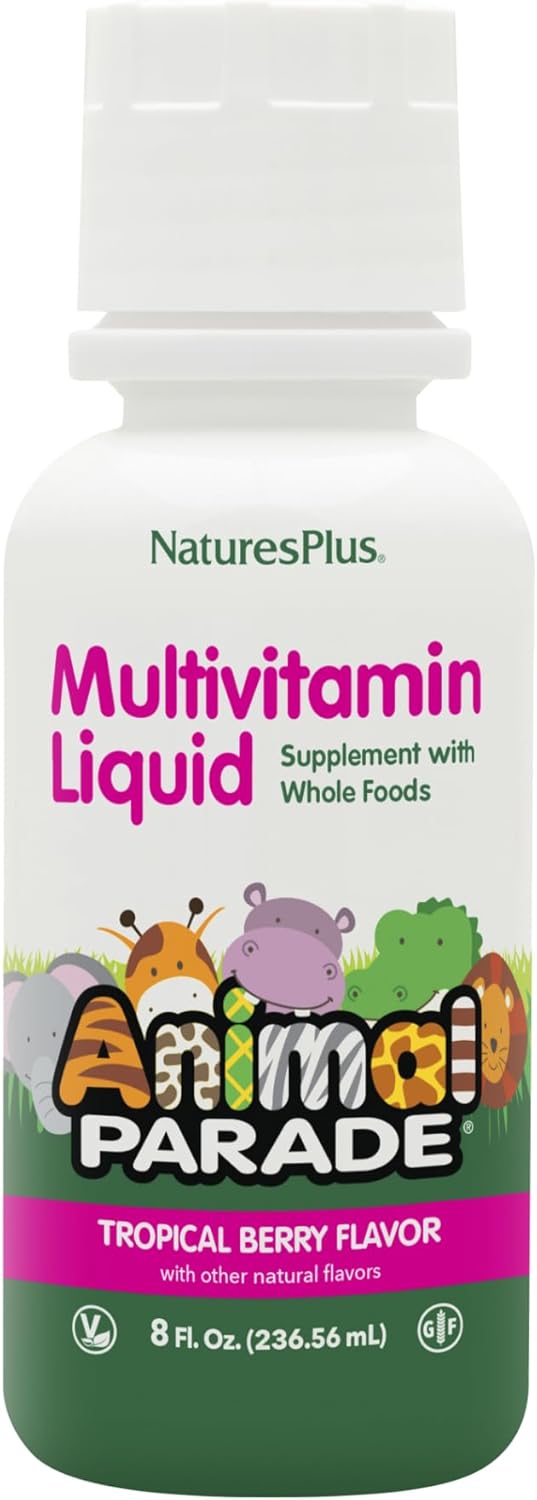NaturesPlus Animal Parade Children's Liquid Multivitamin - Tropical Berry - 236 mL