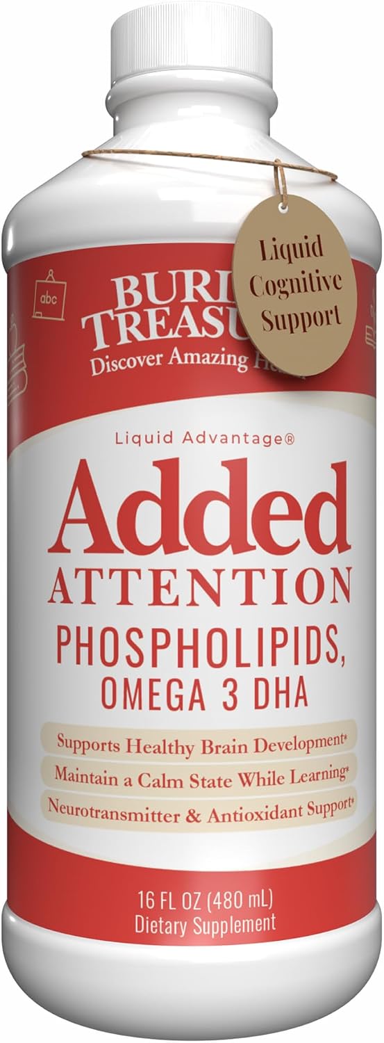 Buried Treasure Added Attention – Children's Learning Support with GABA, DHA, Vitamin B Complex & Herbal Blend