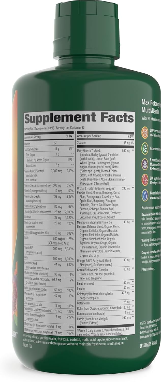 Nature's Way Alive! Max Potency Complete Liquid Multivitamin, 900 mL