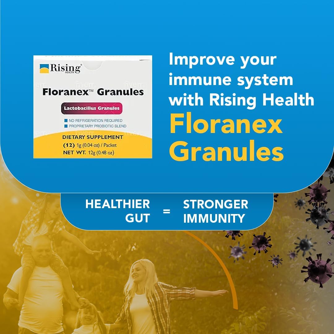 Rising Health Floranex Lactobacillus Probiotic Supplement Granules - 12 Packets