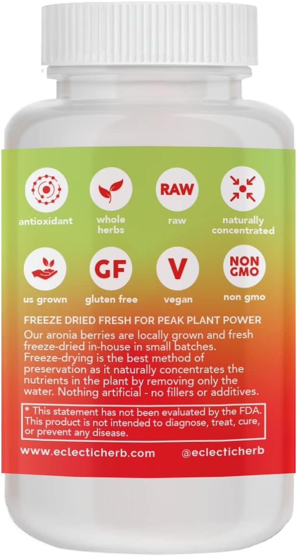 Eclectic Institute Black Raspberry FDV - Freeze-Dried Supplement, 90 Capsules