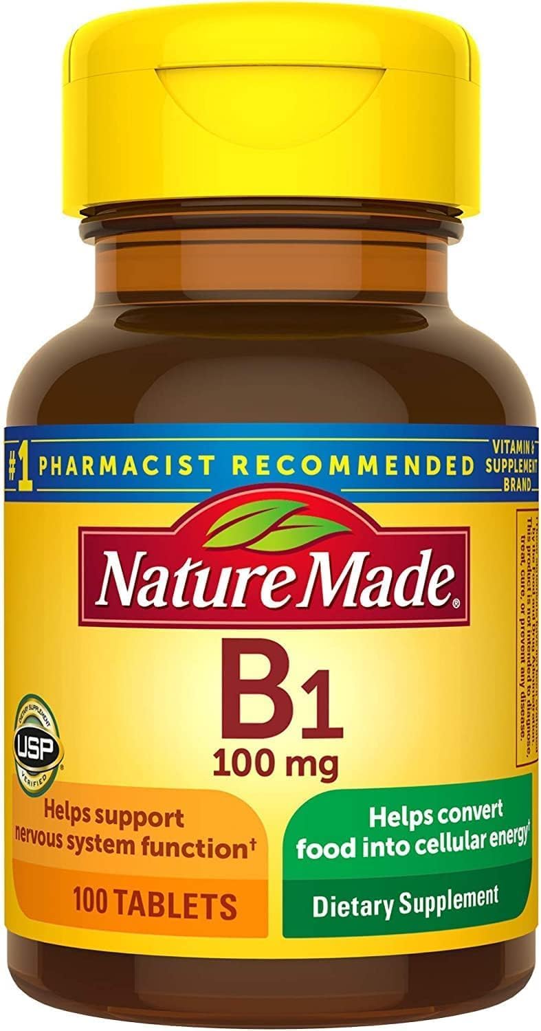 Nature Made Vitamin B1 (Thiamine) 100 mg, 100 Tablets (Pack of 3)