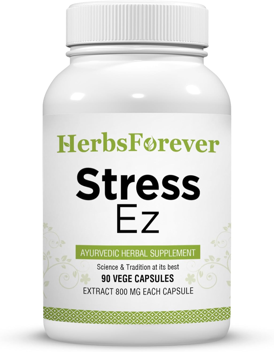 Herbsforever Stress Ez Capsules – Stress Support & Mind Focus, 90 Capsules