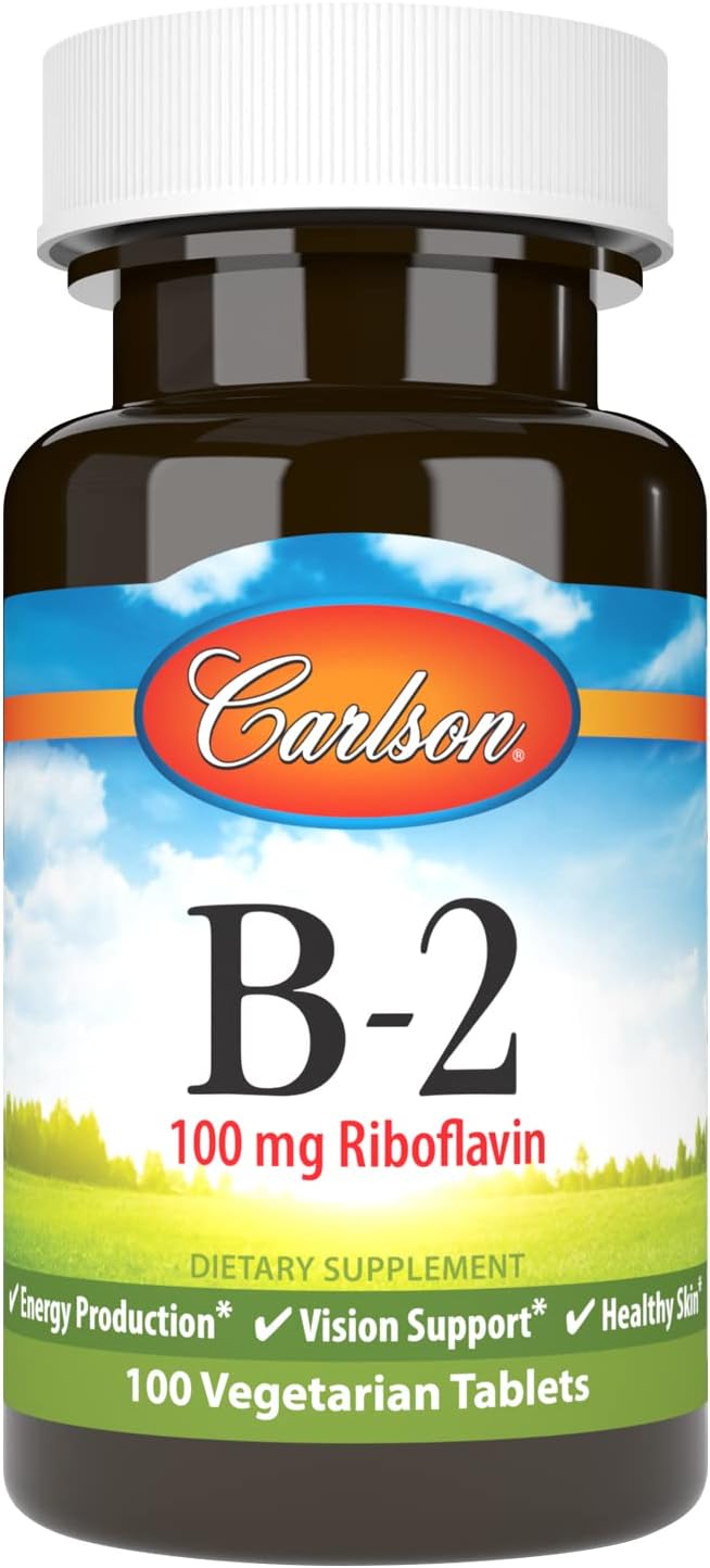 Carlson B-2 100 mg Riboflavin - 100 Vegetarian Tablets