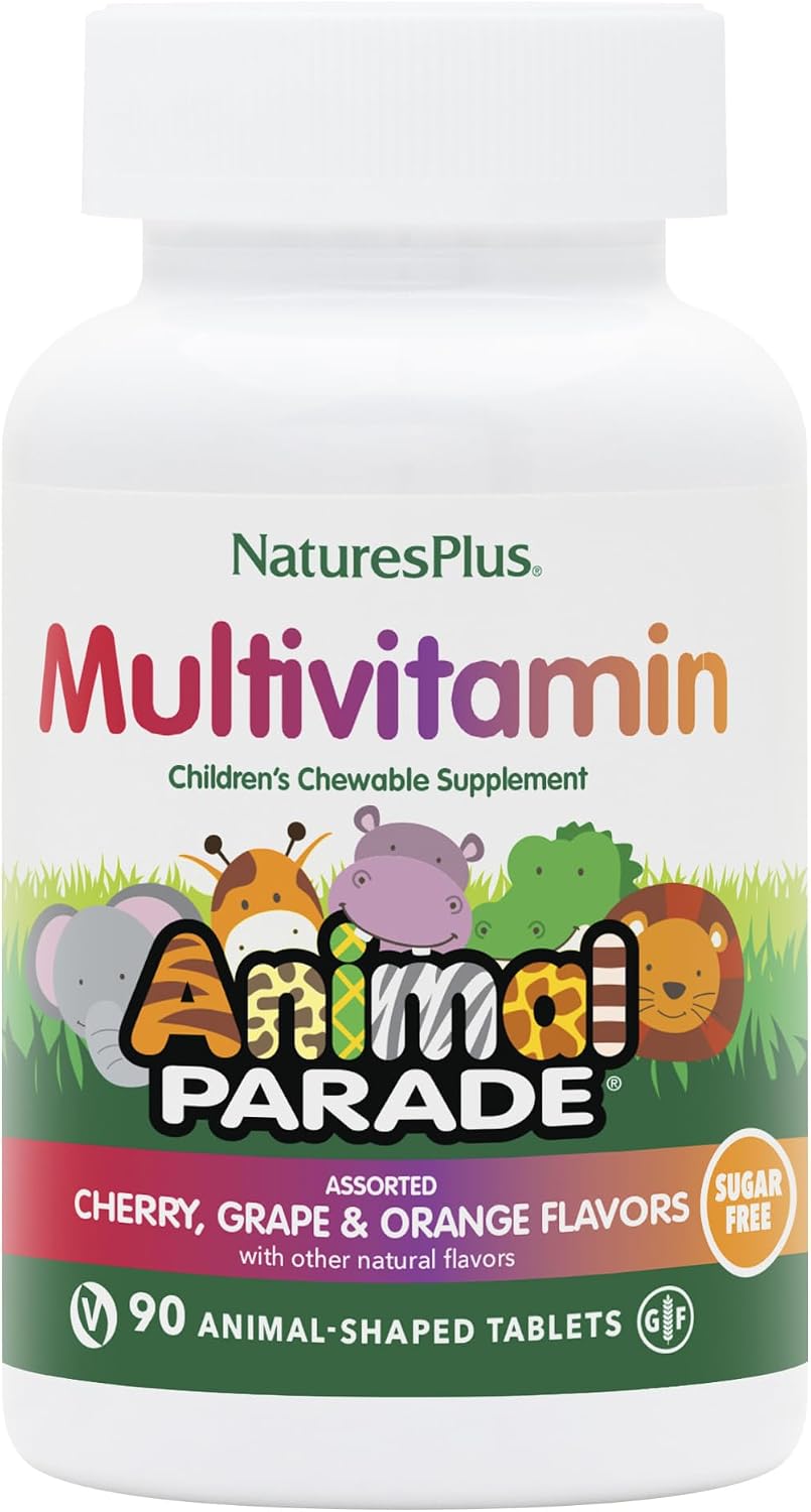 NaturesPlus Animal Parade Sugar-Free Children's Multivitamin, 90 Chewable Tablets