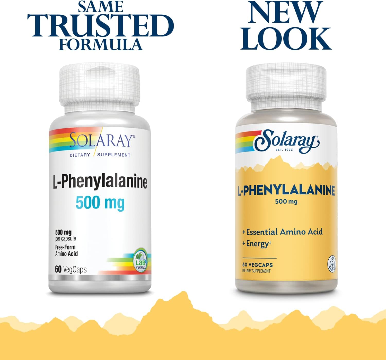 Solaray L-Phenylalanine 500 mg, 60 Veg Capsules