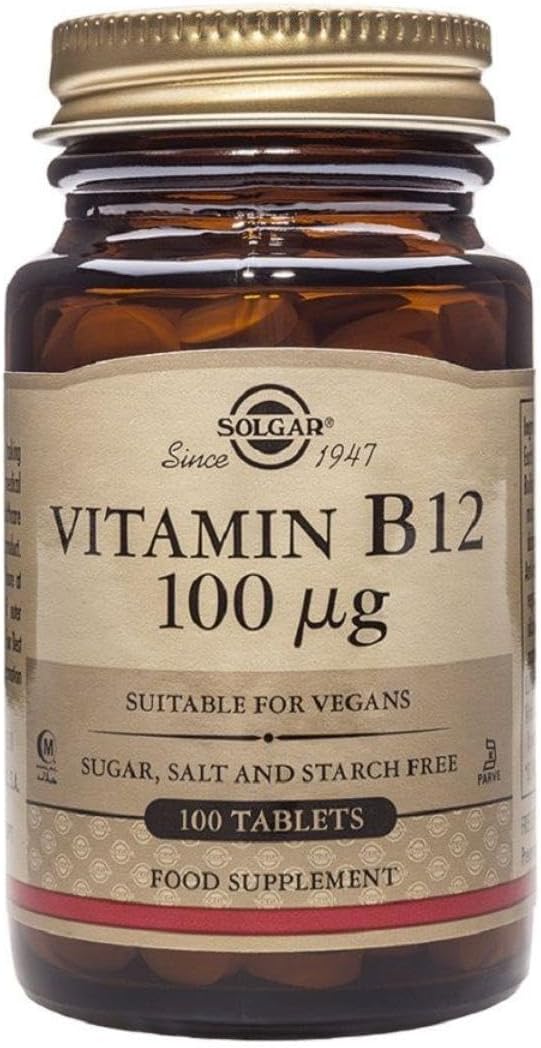 Vitamin B-12 100 mcg - 100 Tablets - Solgar