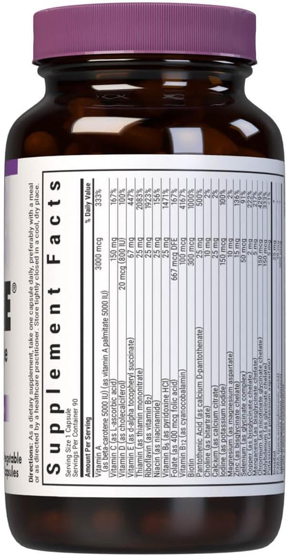 Bluebonnet Multi One Iron-Free Multivitamin, 90 Vegetable Capsules