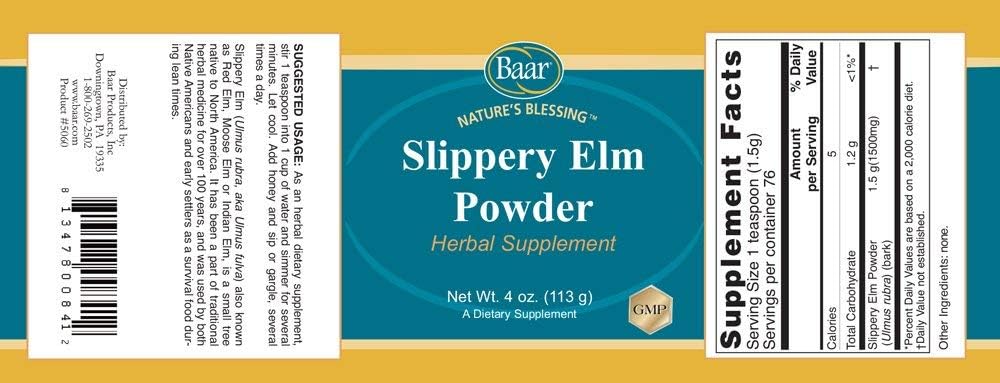 Baar Slippery Elm Powder, 4 oz (113 g) - görsel 4