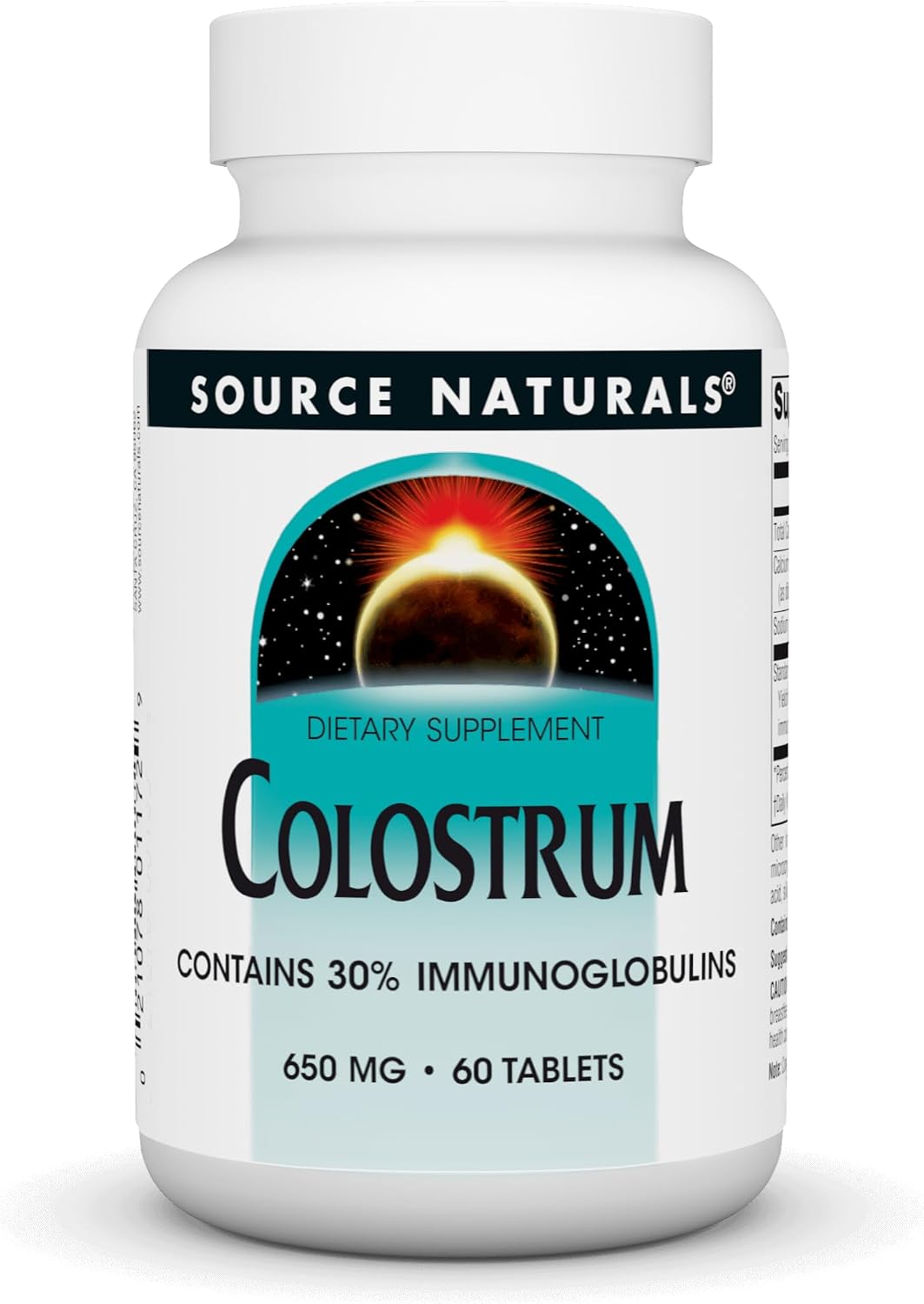 Source Naturals Colostrum, Standardized to 30% Immunoglobulins, 60 Tablets
