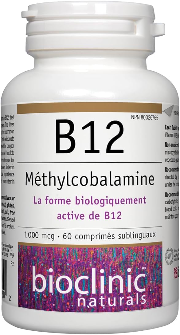 Bioclinic Naturals - B12 Methylcobalamin 1000 mcg 60 loz - görsel 2