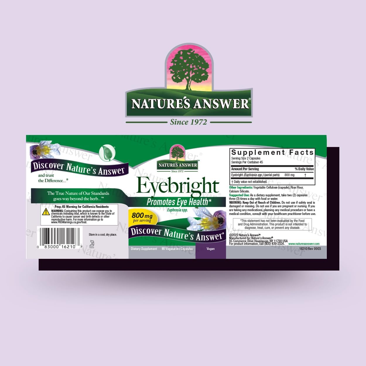 Nature's Answer Eyebright Herb 90 Capsules