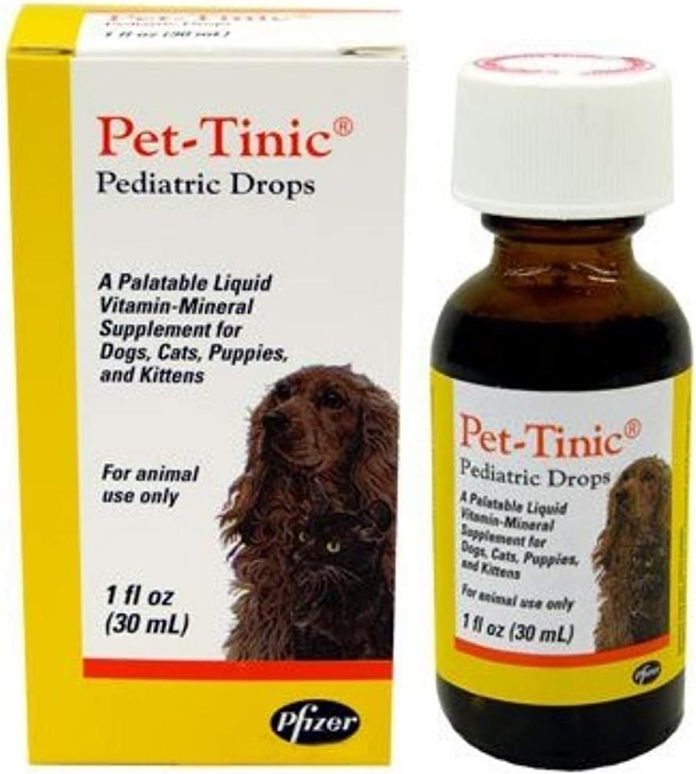 Pet-Tinic Pediatric Drops for Dogs, Cats, Puppies and Kittens, 30 ml