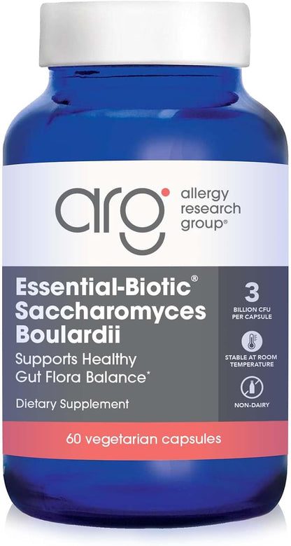 ARG Essential-Biotic Saccharomyces Boulardii - 9 Billion CFU Probiotic - 60 Capsules