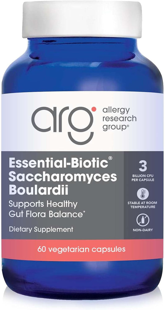 ARG Essential-Biotic Saccharomyces Boulardii - 9 Billion CFU Probiotic - 60 Capsules