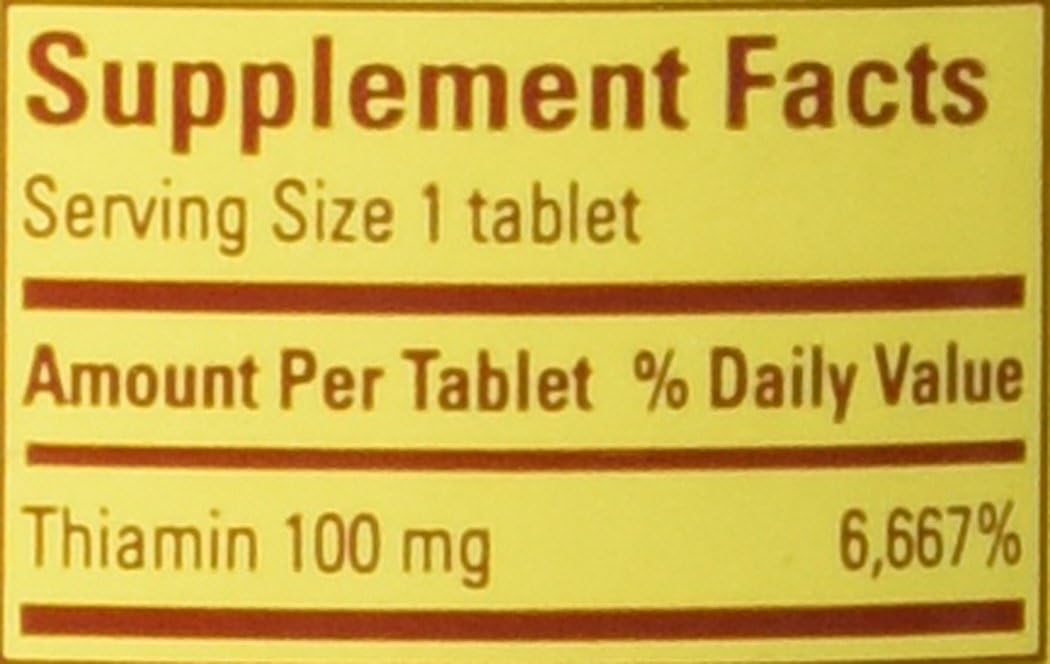 Nature Made Vitamin B1 (Thiamine) 100 mg, 100 Tablets (Pack of 3)