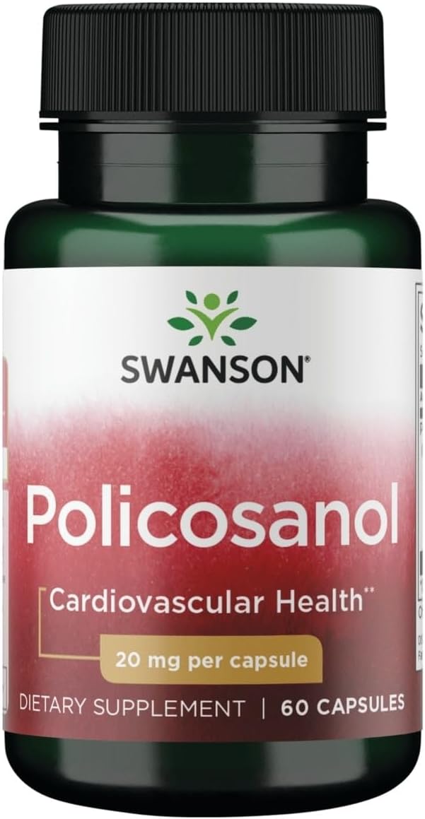 Swanson Policosanol 20 mg, 60 Capsules - Cardiovascular Health Supplement