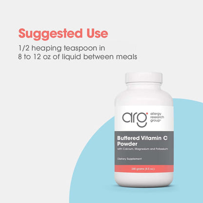 ARG Buffered Vitamin C Powder – Buffered Vitamin C for Antioxidant & Immune Support – Ascorbic Acid with Calcium, Magnesium & Potassium – Non-GMO & Gluten-Free – 102 Servings – 8.5 oz