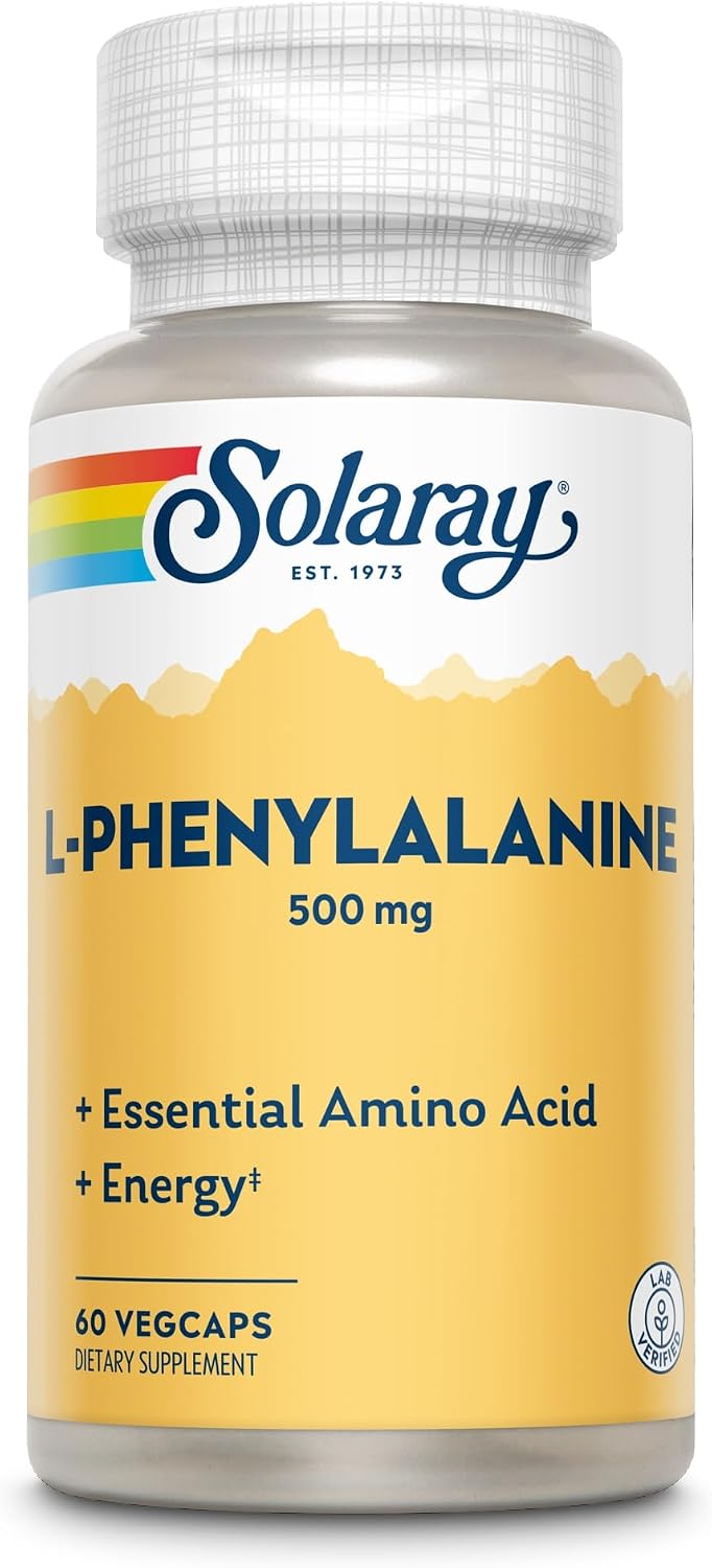 Solaray L-Phenylalanine 500 mg, 60 Veg Capsules