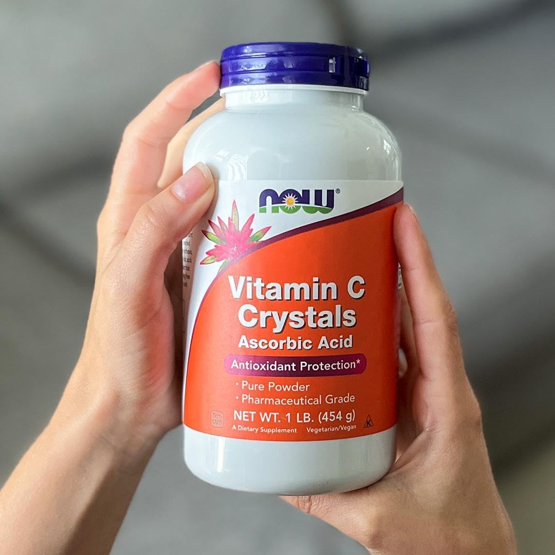 NOW Foods Vitamin C Crystals, Pure Ascorbic Acid Powder, 1 lb (454 g)