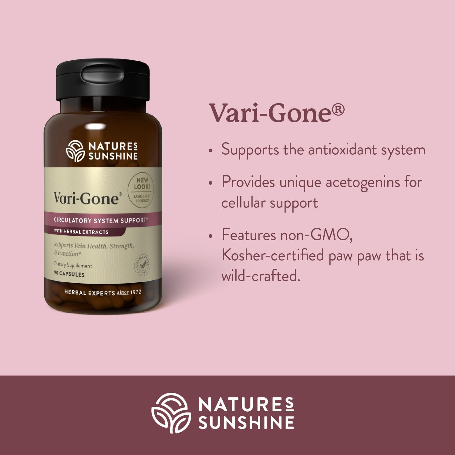 Nature's Sunshine Vari-Gone – Vein Health Support, 90 Capsules