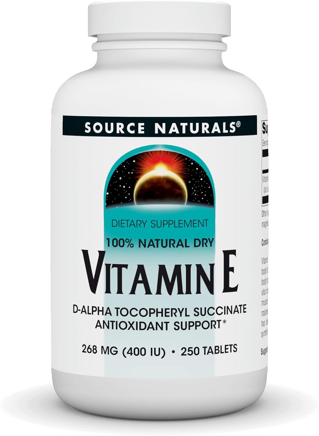 Source Naturals Vitamin E 400 IU – Fat-Soluble Antioxidant – 250 Tablets