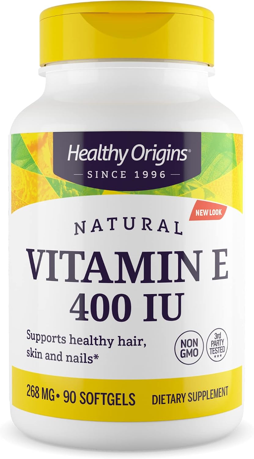 Healthy Origins Vitamin E 400 IU (268 mg) Natural Mixed Tocopherols Liquid Softgels