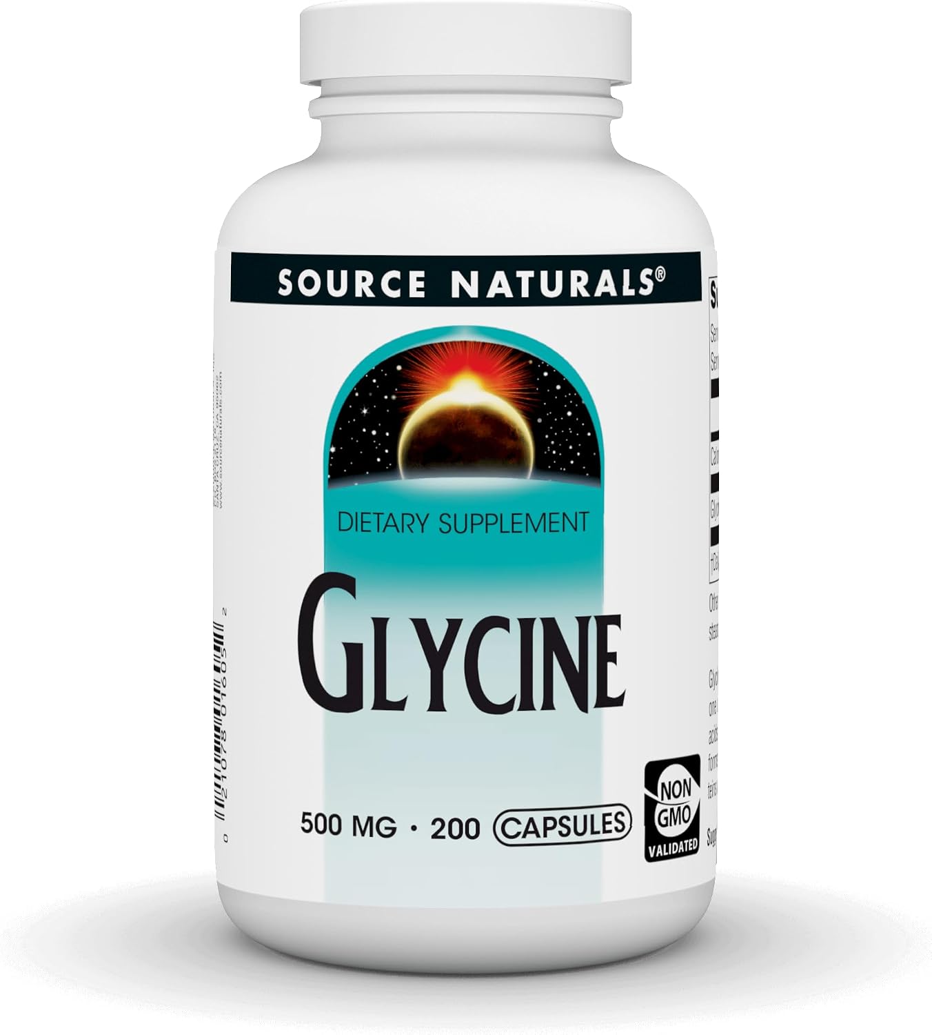 Source Naturals Glycine, 500 mg, 200 Capsules