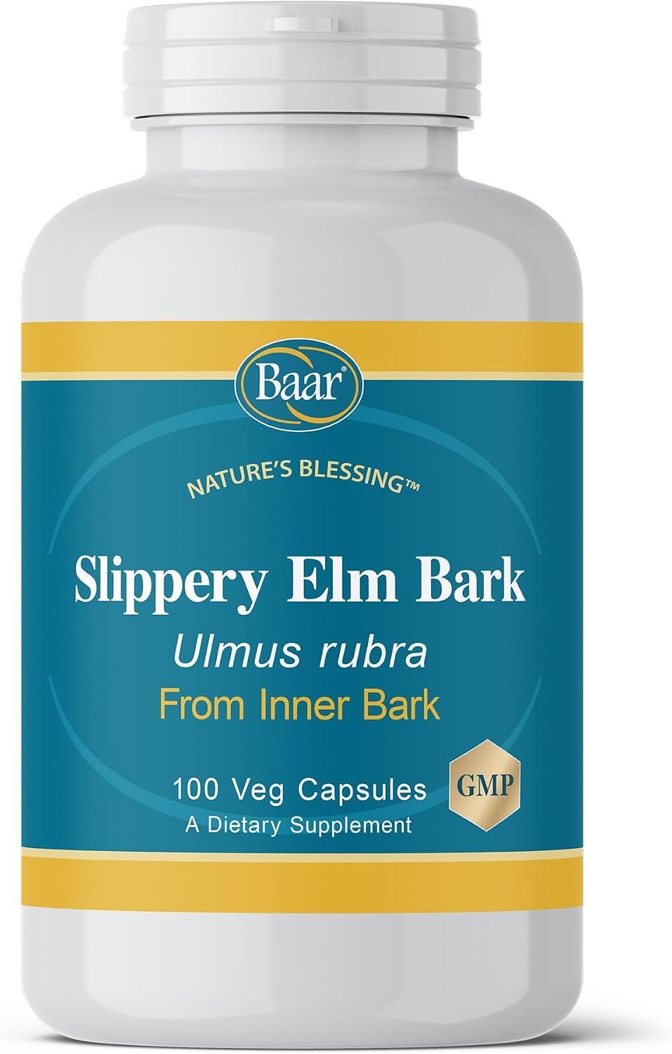 Baar Nature’s Blessing Slippery Elm Bark Capsules, 400 mg, 100 Capsules - görsel 1
