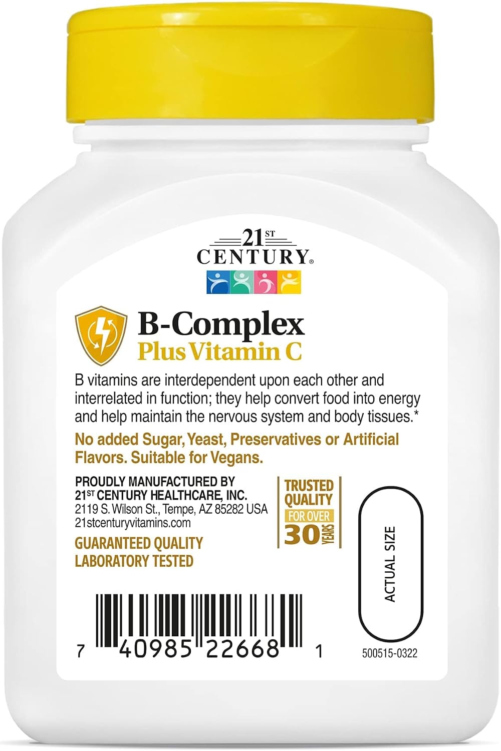21st Century B Complex Plus Vitamin C, 100 Tablets - görsel 6