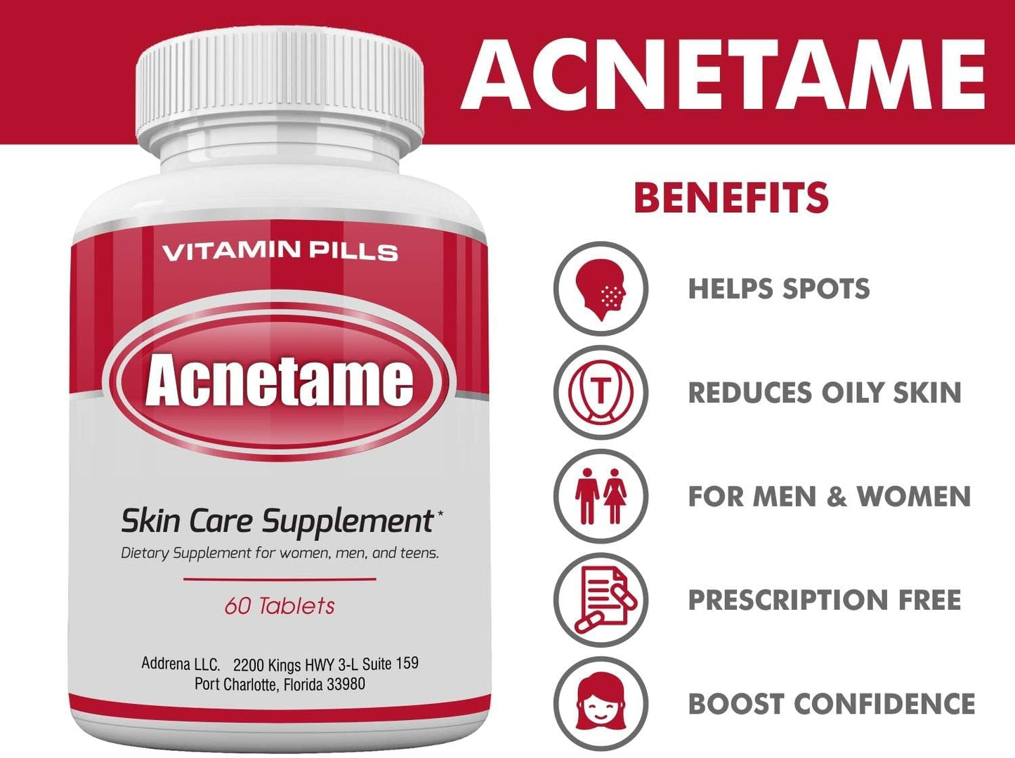 Acnetame Acne Pills – Vitamin Supplements for Acne Treatment – Natural Clear Skin – 60 Tablets – Canada - görsel 9