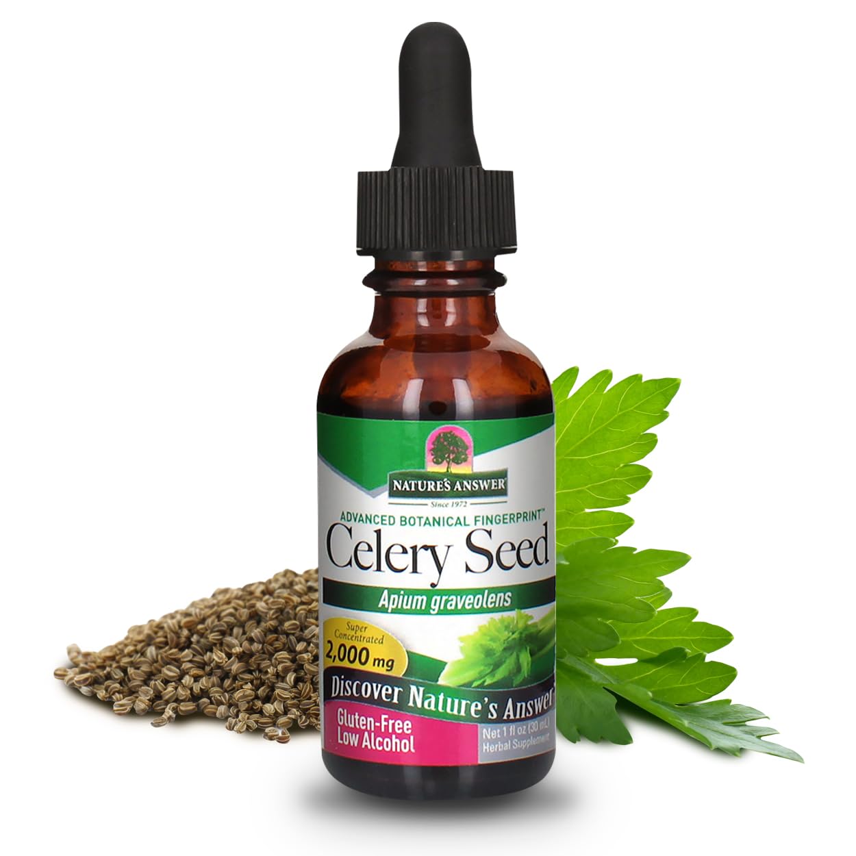 Nature's Answer Celery Seed Extract with Organic Alcohol, 2000 mg, 30 mL