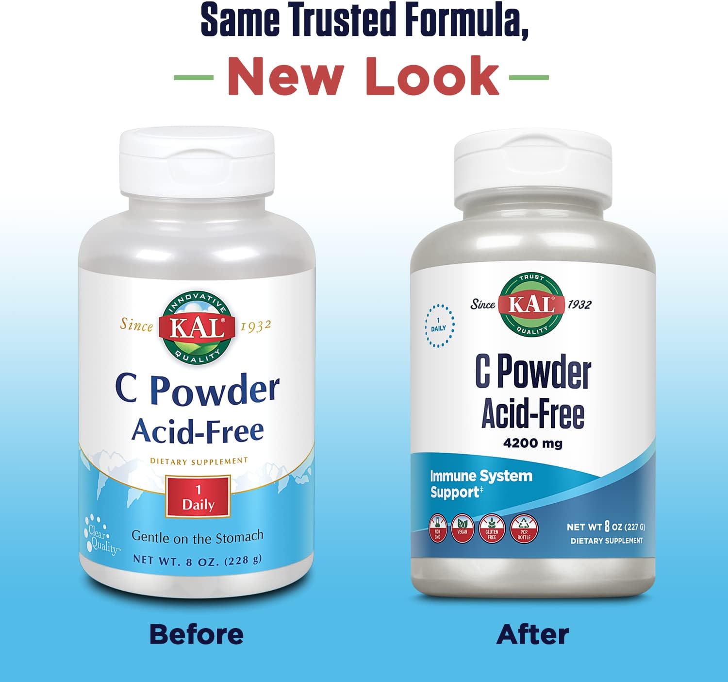 KAL Vitamin C Powder Acid-Free Unflavoured Tablets, 4200 mg