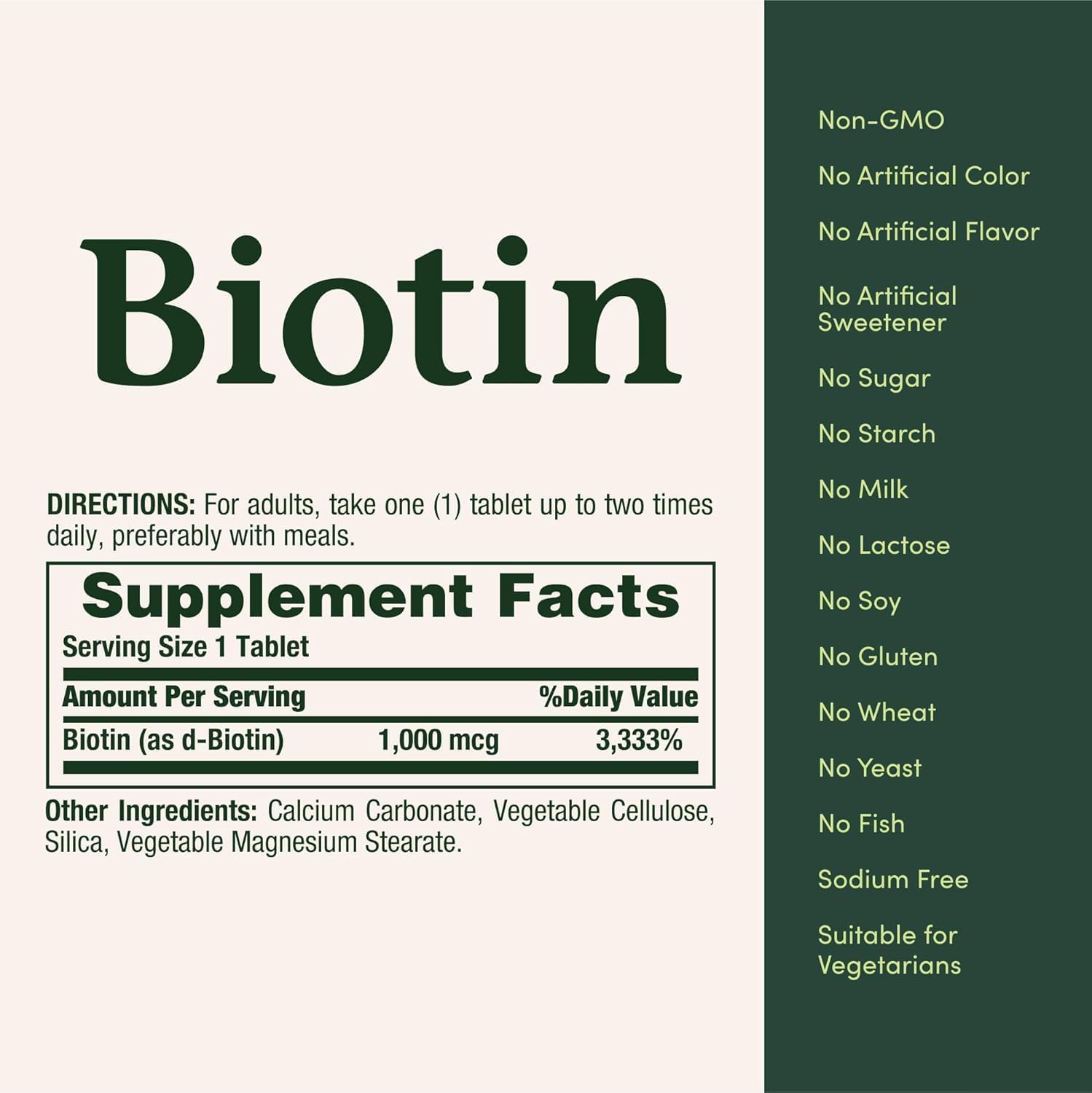 Nature's Bounty Biotin 1000 mcg Tablets, Strawberry Flavour - 300 Count (Pack of 3)