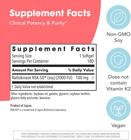 Allergy Research Group Nattokinase 100 mg - 180 Capsules