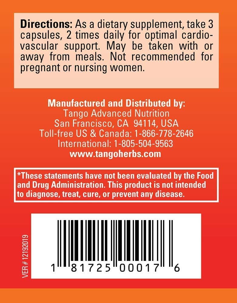 CardioPhase Natural Heart Health Support Supplement for Healthy Circulation and Cardiovascular Performance (180 Vegetarian Capsules)