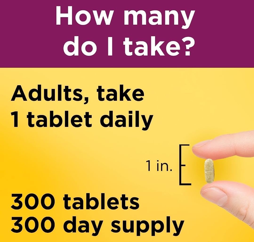 Nature Made Multivitamin for Him, Men's Multivitamin with No Iron, Daily Nutritional Support, 300 Tablets