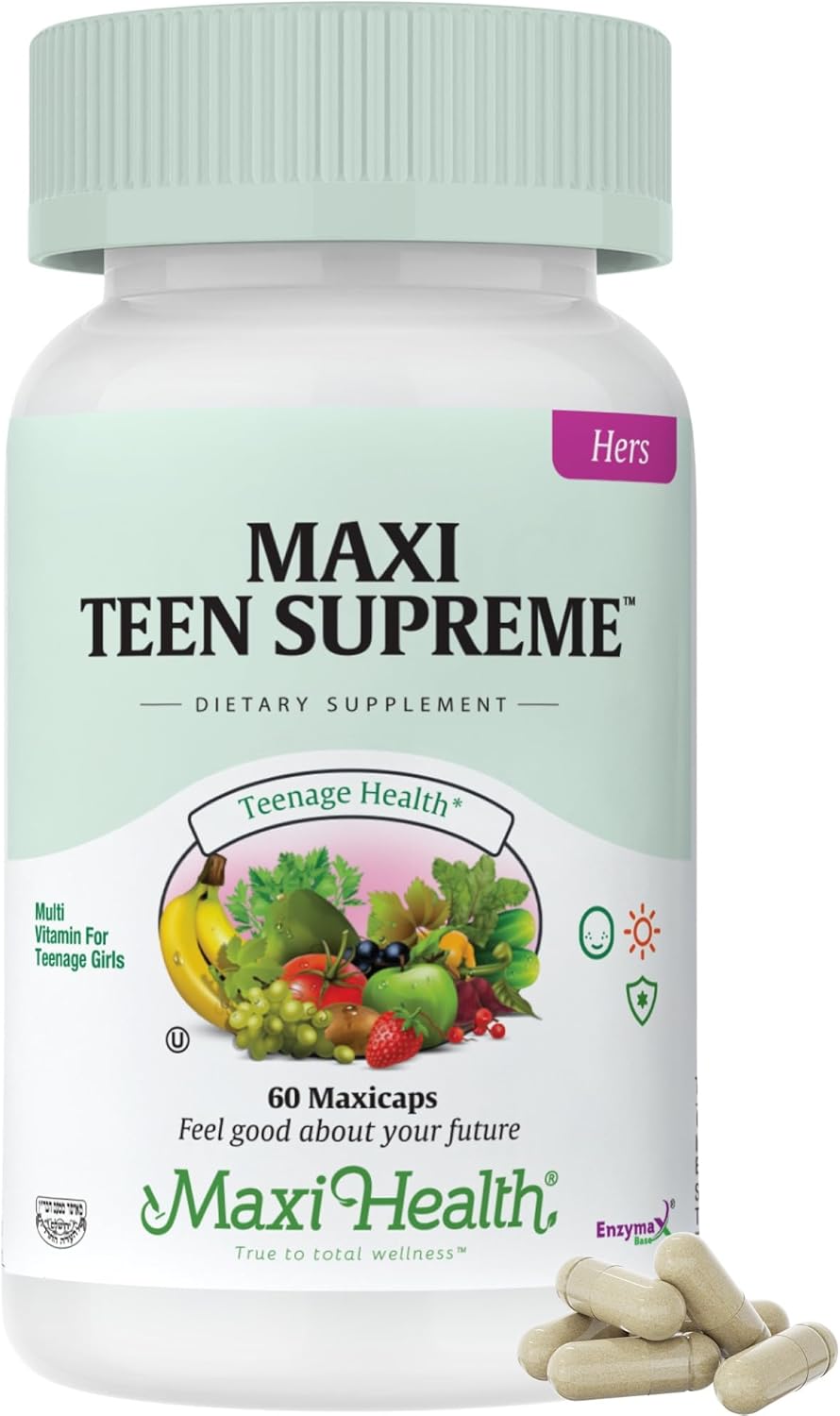 Maxi Health Teen Supreme Multivitamin for Girls 12-17 – 60 Count