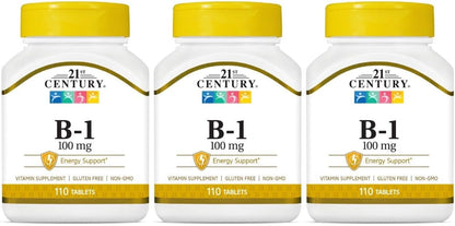 21st Century Vitamin B-1 100 mg Tablets (3-Pack)