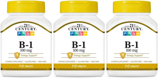21st Century Vitamin B-1 100 mg Tablets (3-Pack)