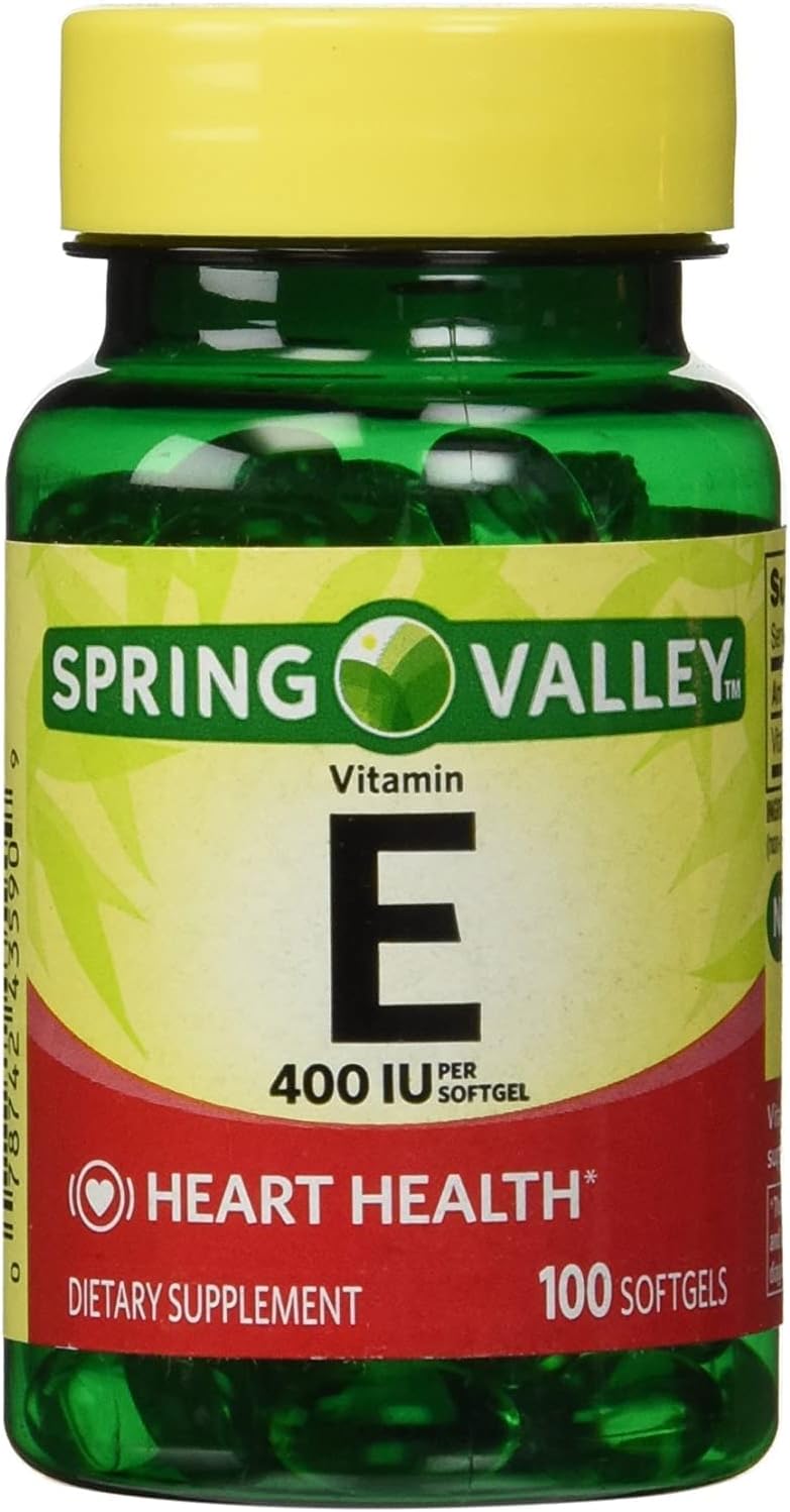 Spring Valley Vitamin E 400 IU, Water-Soluble, 100 Softgels