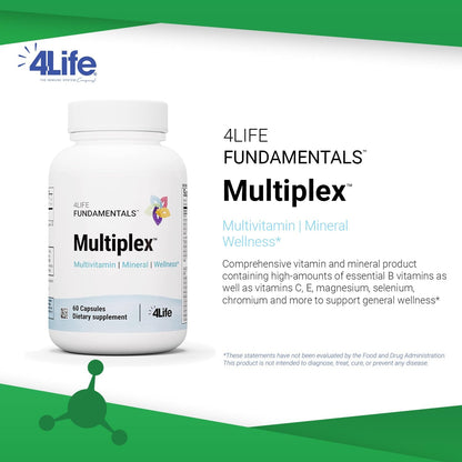 4Life Multiplex Multivitamin Mineral Wellness Supplement, 60 Capsules