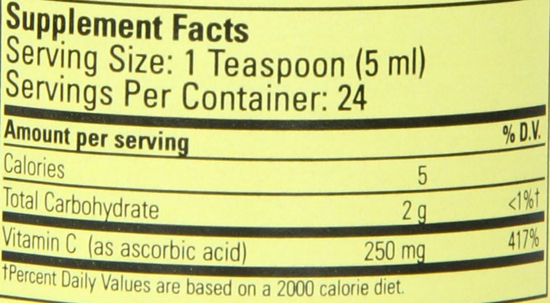 Child Life Liquid Vitamin C, Orange Flavour, Glass Bottle, 4-Ounce (Pack of 2)