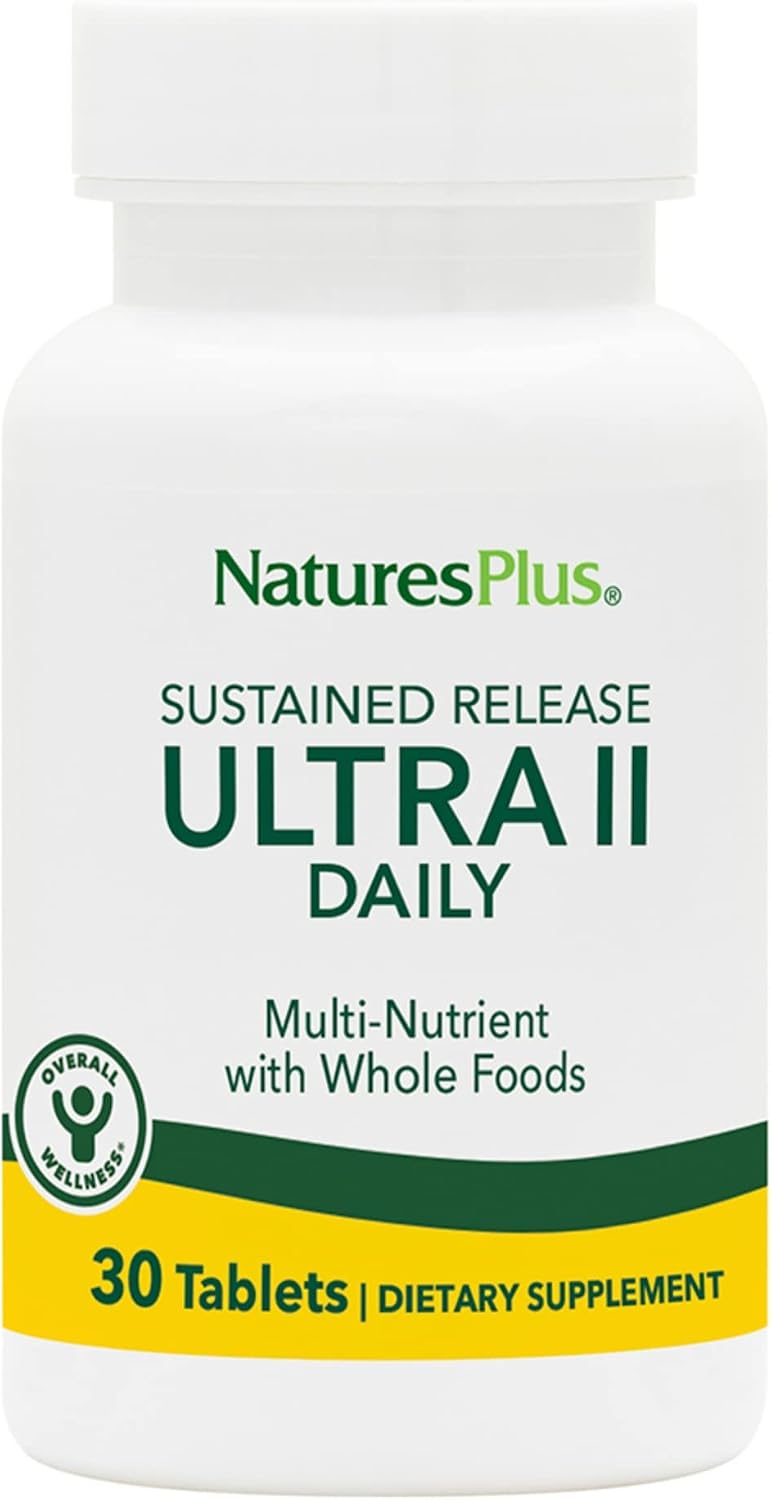 NaturesPlus Ultra II Daily Multivitamin - 180 Tablets - Sustained Release with Whole Foods